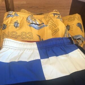 Nautical swim trunks